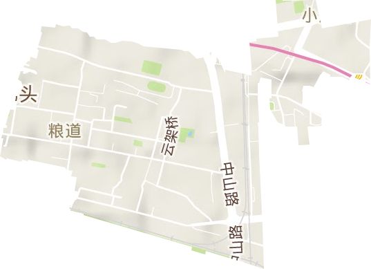 糧道街辦事處地形圖