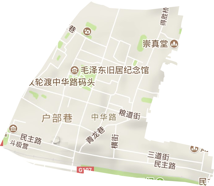 中華路街辦事處地形圖