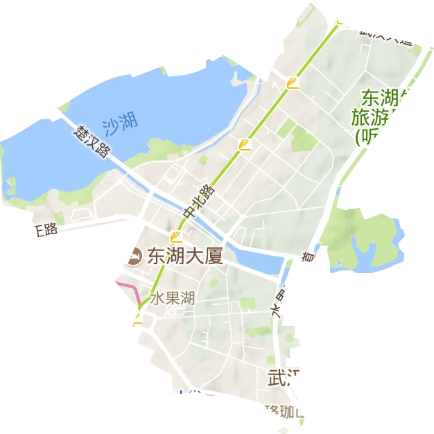 水果湖街辦事處地形圖