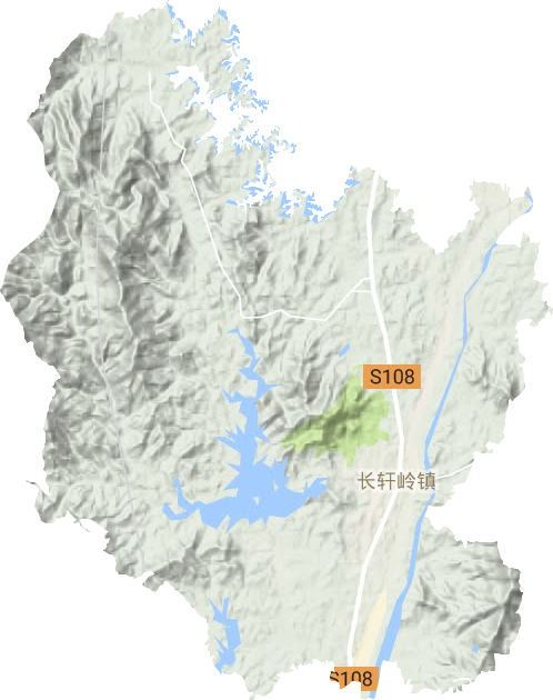 長軒嶺街道地形圖