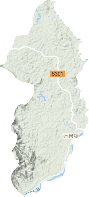 萬泉鎮地形圖