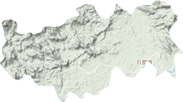 石壁鎮(zhèn)地形圖