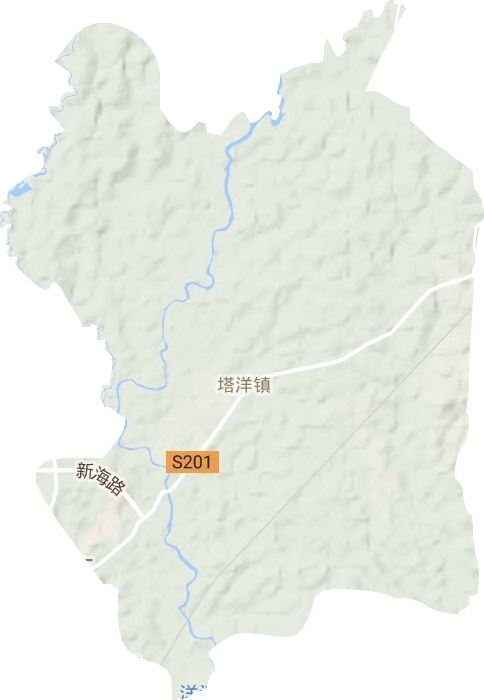 塔洋鎮(zhèn)地形圖