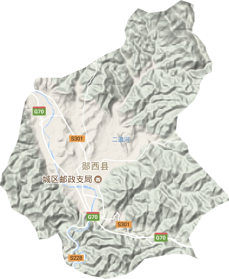 城關鎮地形圖