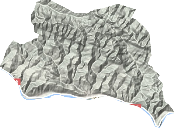 羊尾鎮地形圖