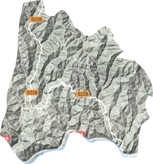 景陽鄉(xiāng)地形圖