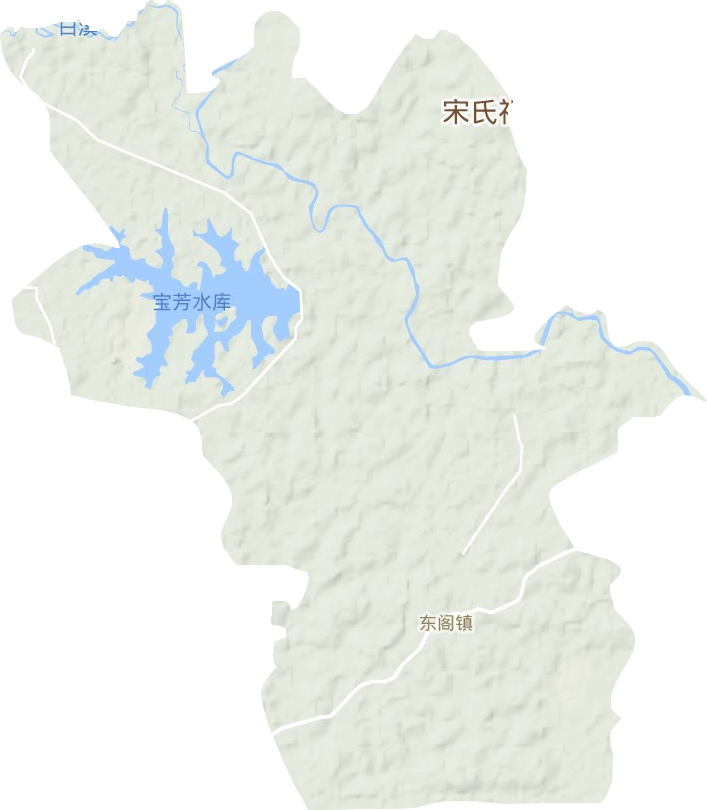 東閣鎮(zhèn)地形圖
