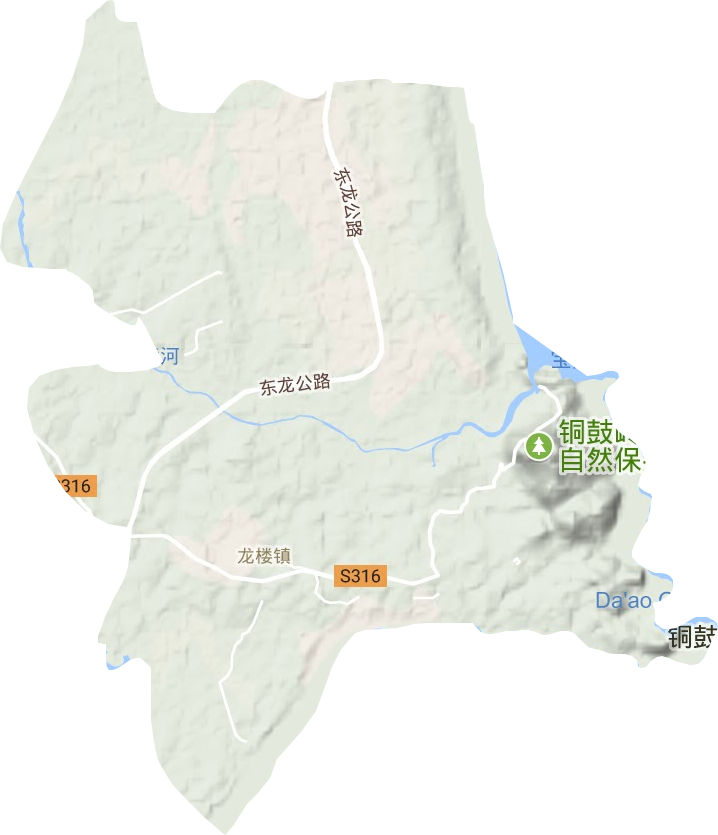 龍樓鎮地形圖