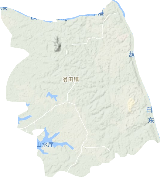 翁田鎮(zhèn)地形圖