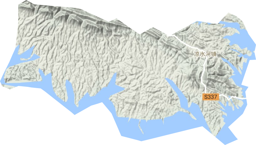 涼水河鎮地形圖