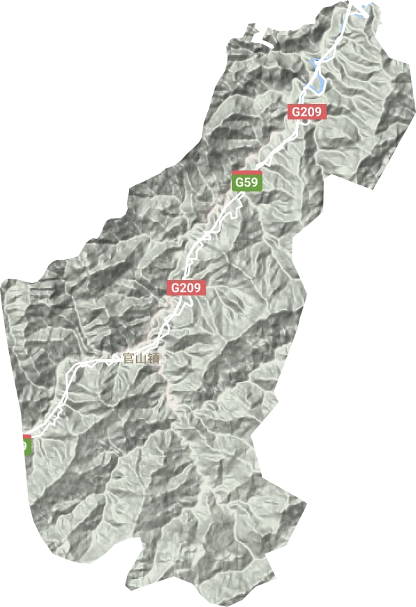 官山鎮(zhèn)地形圖
