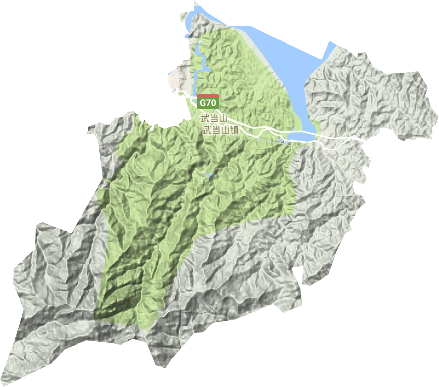 武當(dāng)山特區(qū)地形圖