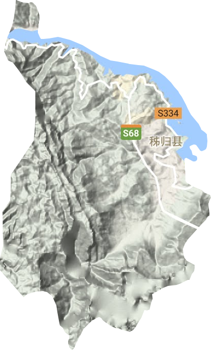 茅坪鎮地形圖