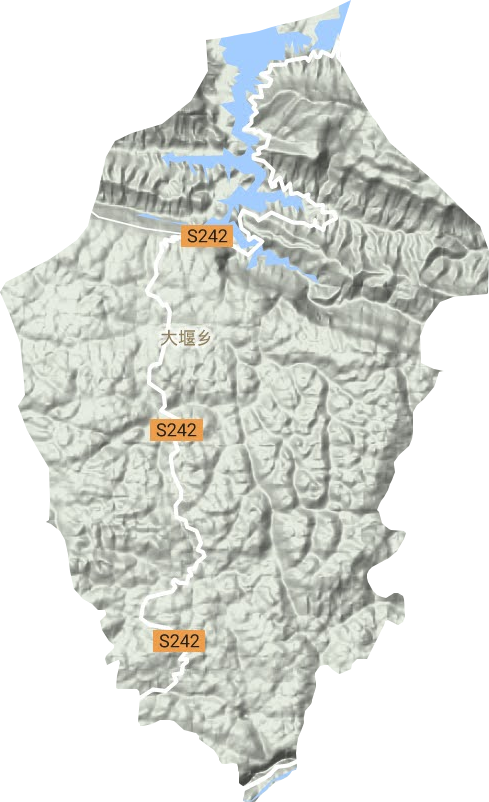 大堰鄉(xiāng)地形圖