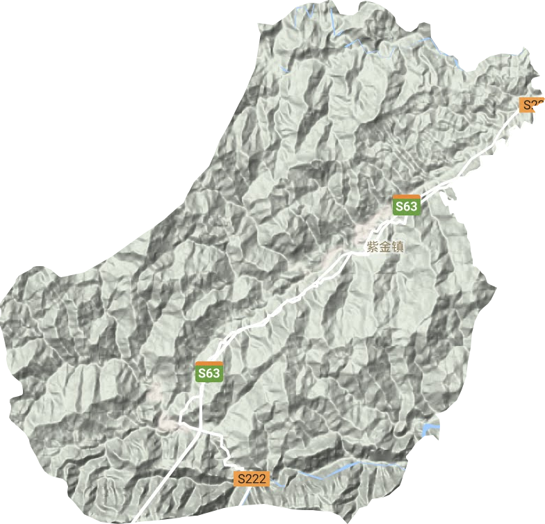 紫金鎮地形圖