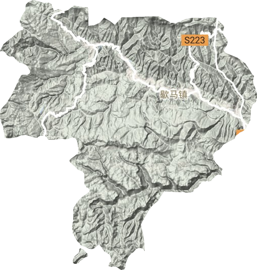 歇馬鎮(zhèn)地形圖