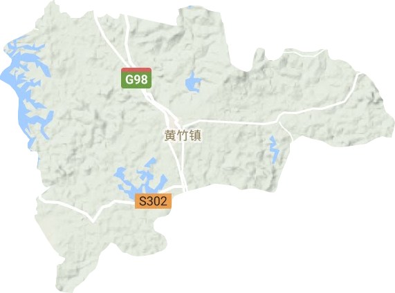 黃竹鎮(zhèn)地形圖