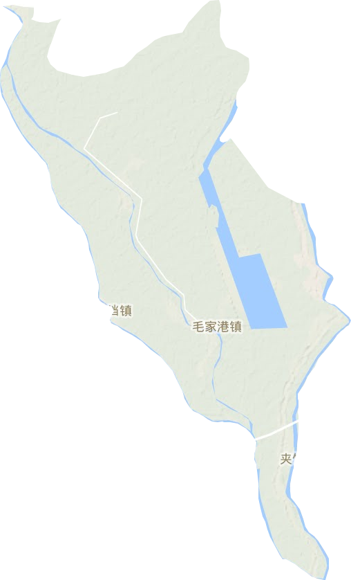 毛家港鎮地形圖
