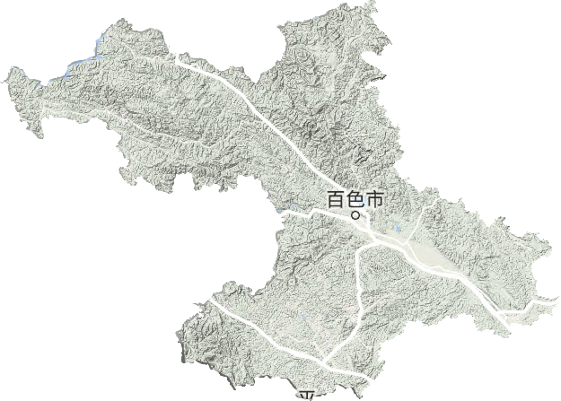 百色市地形圖