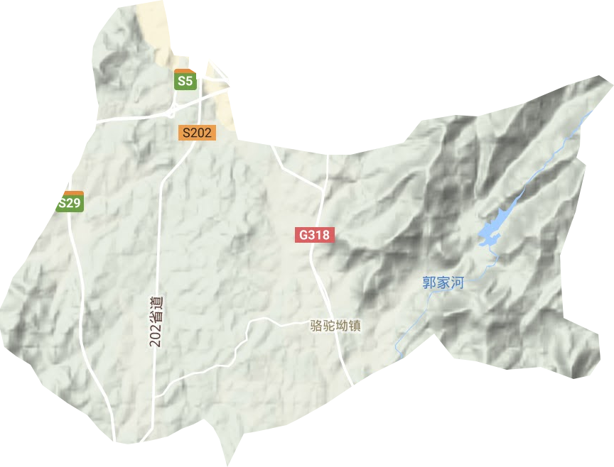 駱駝坳鎮地形圖