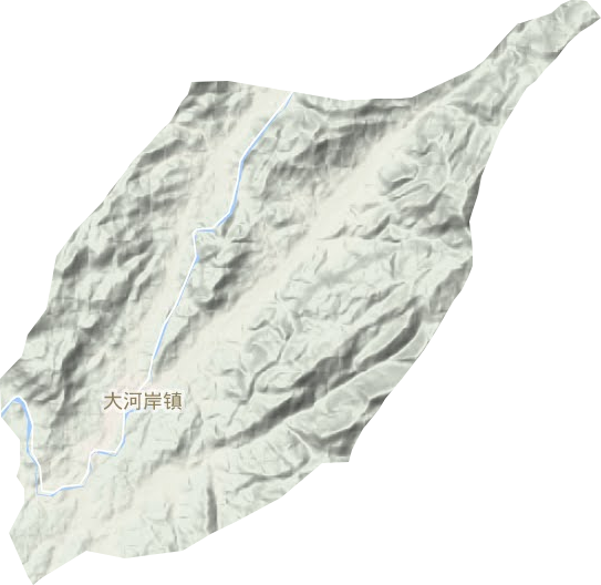 大河岸鎮(zhèn)地形圖