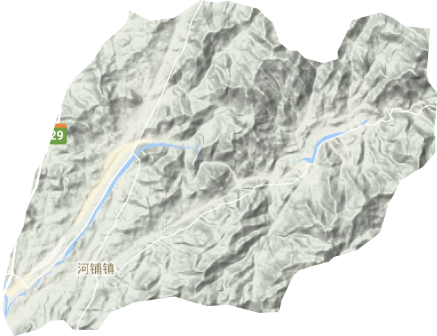 河鋪鎮(zhèn)地形圖