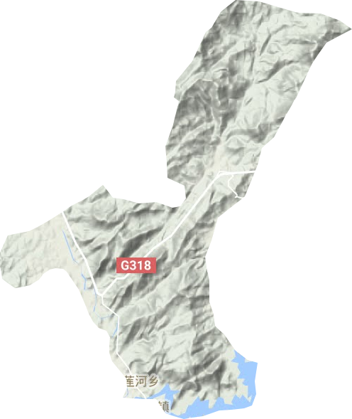 白蓮河鄉地形圖