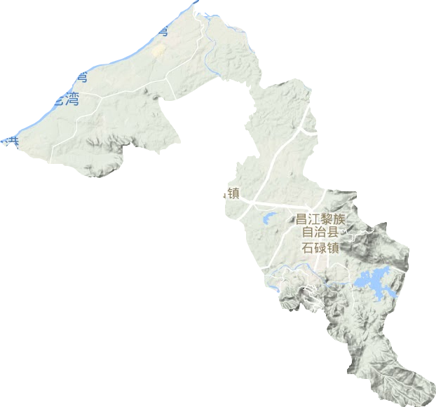 石碌鎮(zhèn)地形圖