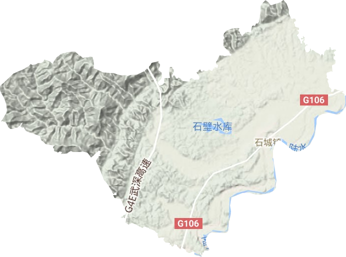 石城鎮(zhèn)地形圖