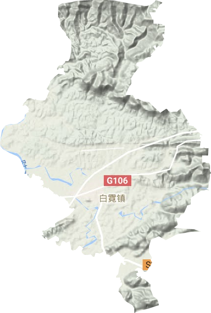 白霓鎮(zhèn)地形圖