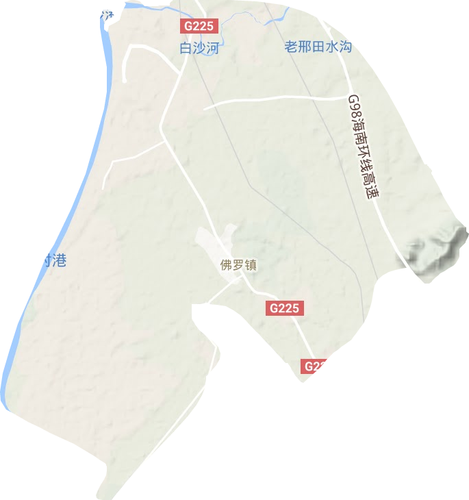佛羅鎮(zhèn)地形圖