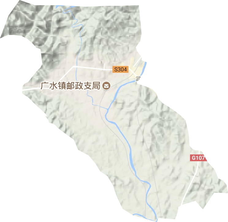 廣水街道地形圖