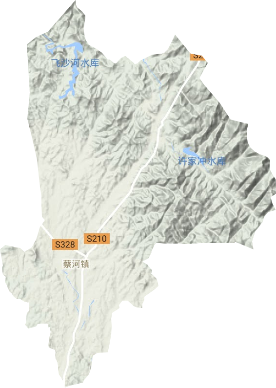 蔡河鎮(zhèn)地形圖