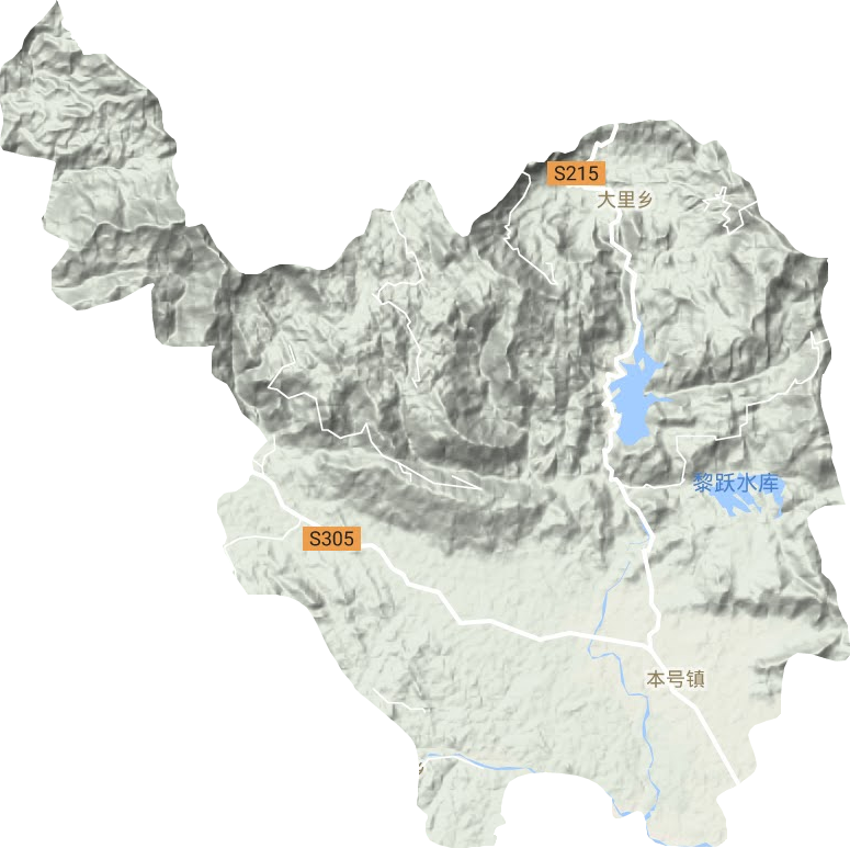 本號鎮地形圖