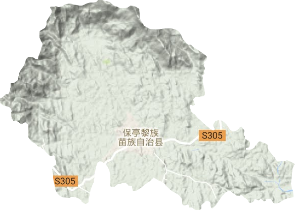 保城鎮地形圖