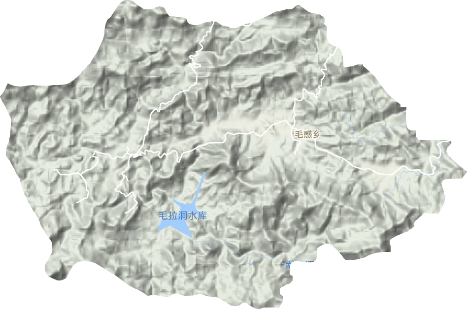 毛感鄉地形圖