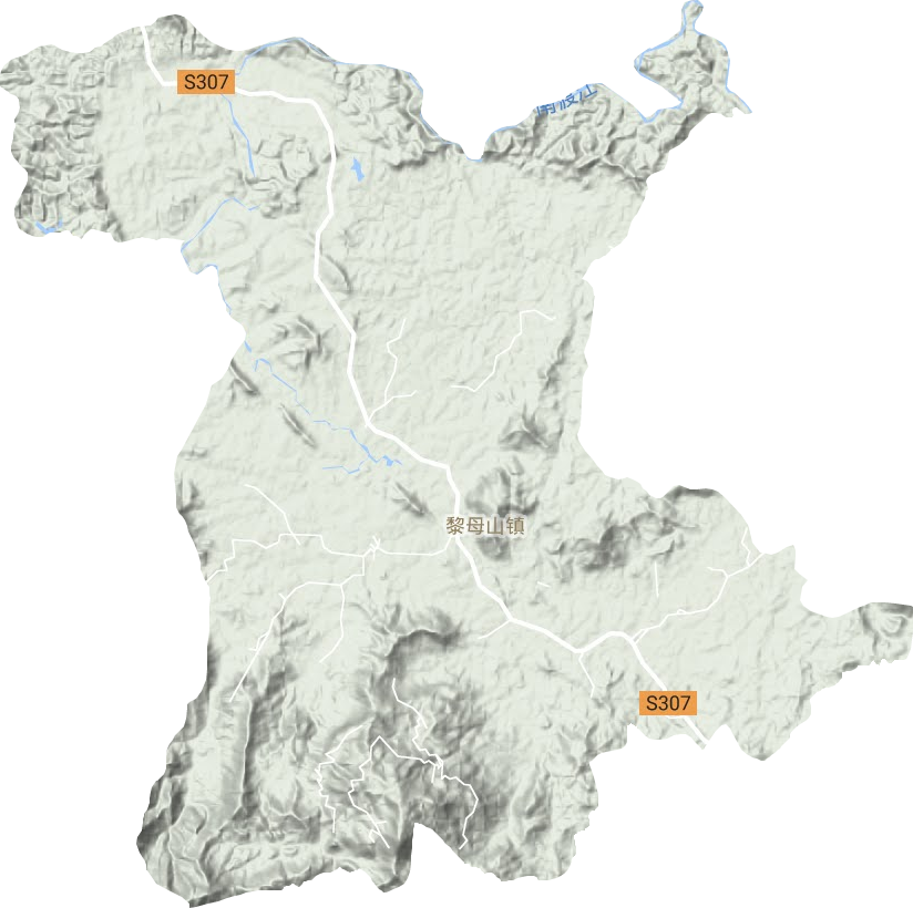 黎母山鎮地形圖
