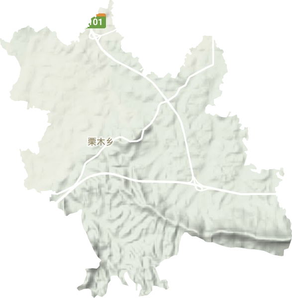栗木鄉地形圖