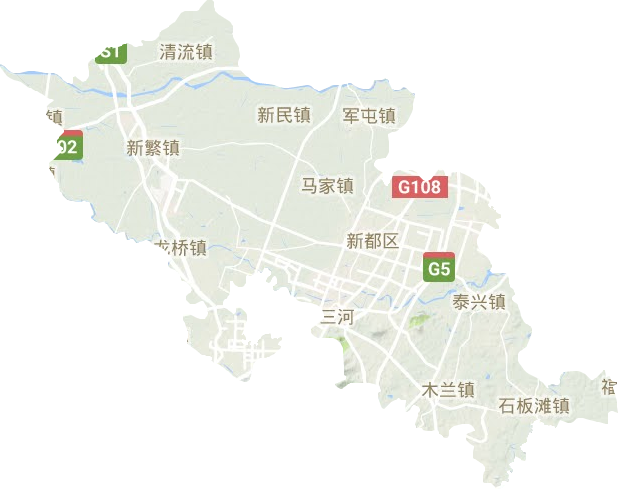 新都區地形圖