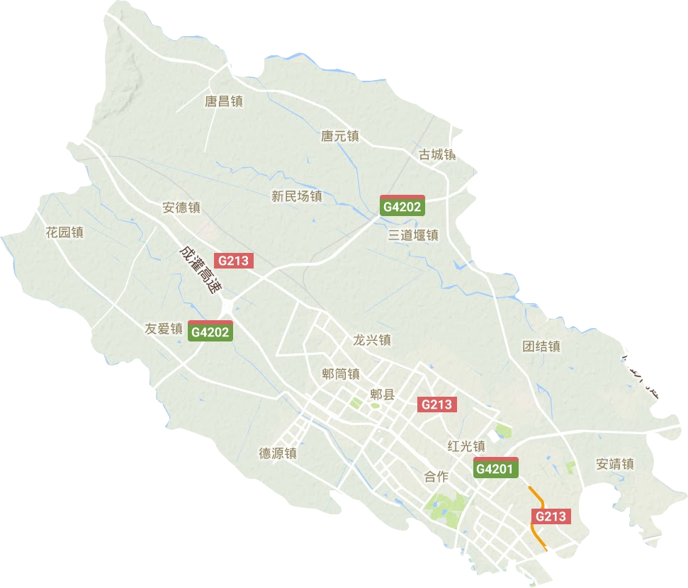 郫都區地形圖