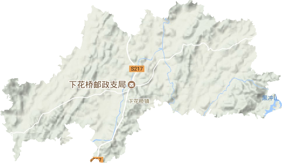 下花橋鎮(zhèn)地形圖