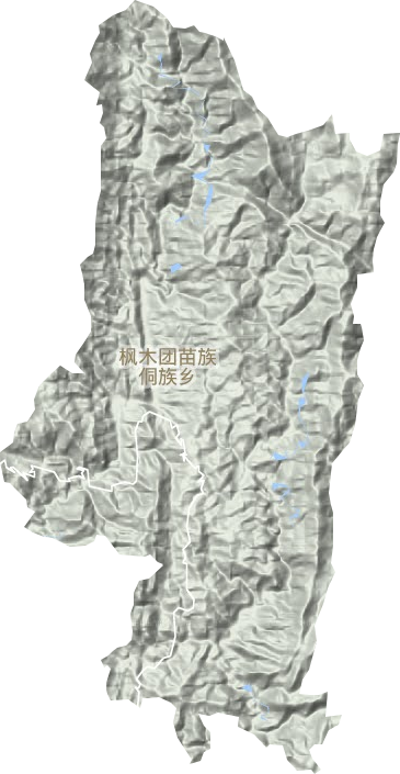 楓木團苗族侗族鄉(xiāng)地形圖