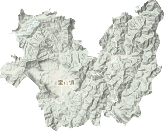 童市鎮(zhèn)地形圖
