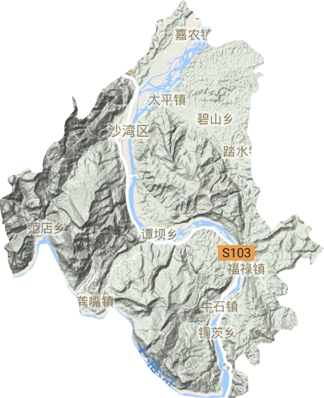 沙灣區(qū)地形圖