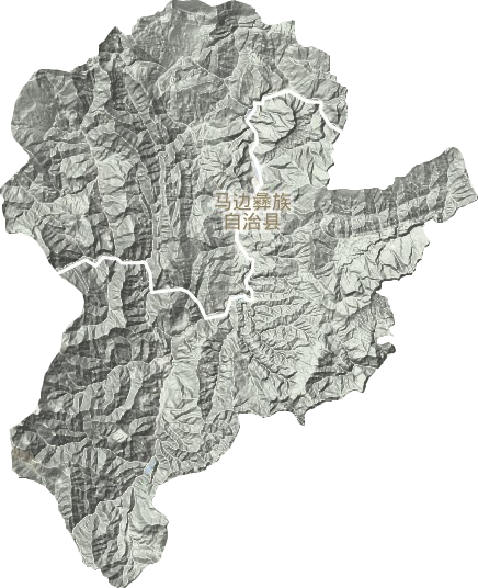 馬邊彝族自治縣地形圖