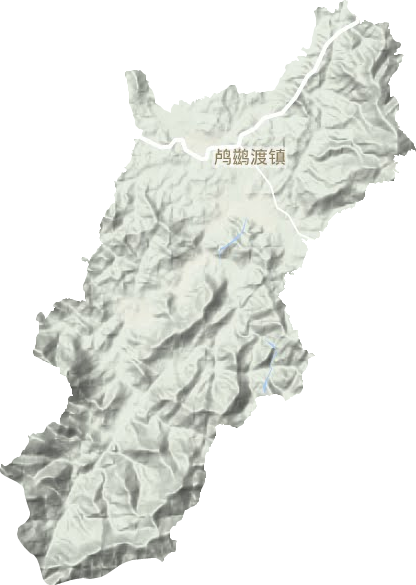 鸕鶿渡鎮地形圖