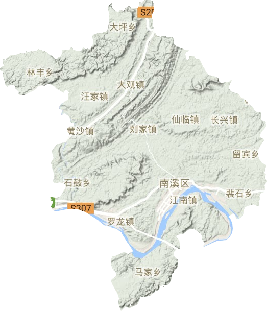 南溪區地形圖