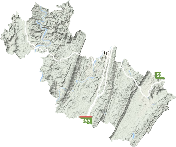 達(dá)川區(qū)地形圖