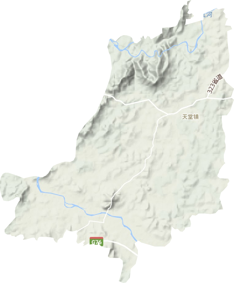 天堂鎮地形圖