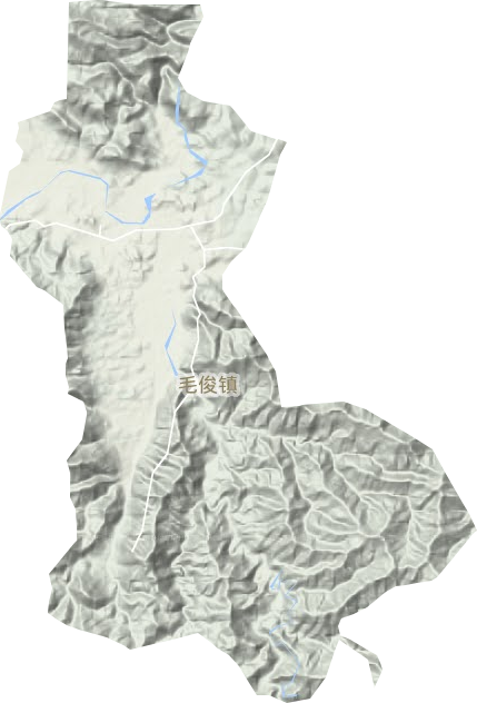 毛俊鎮地形圖